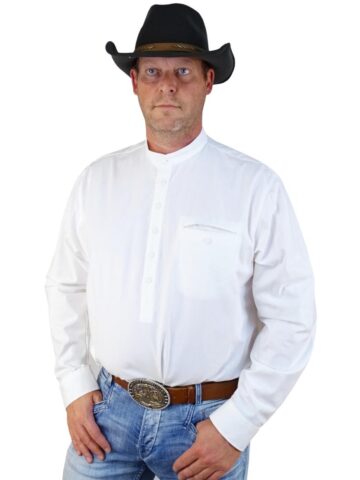 Great Western Herren Oldstyle Westernhemd Ben langarm weiß Cowboys Westernhemden primary image