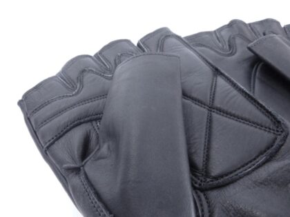 Great Western fingerfreie Lederhandschuhe Adler 3D schwarz Accessoires Handschuhe detail image 3