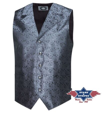 Stars & Stripes Herren Old Style Weste Clay grau Cowboys Old Style detail image 4