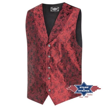 Stars & Stripes Herren Old Style Weste King red rot Cowboys Old Style primary image