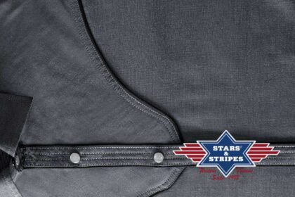Stars & Stripes Herren Westernhemd A-09 grau langarm Cowboys Westernhemden detail image 4