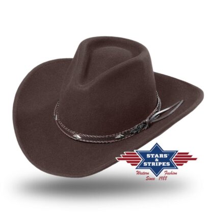Stars & Stripes Wollfilz Cowboyhut Dallas braun Hüte Filzhüte detail image 1