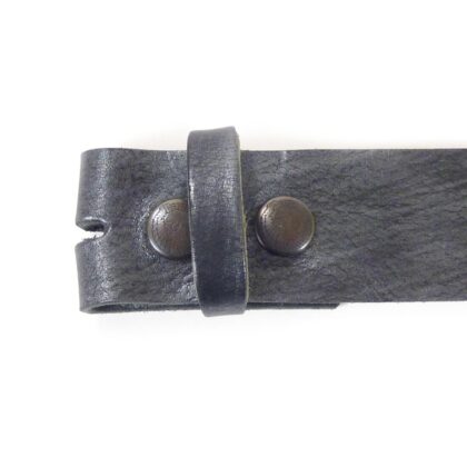 Western Ledergürtel Shiny Black & Praktico Dunkles Silber Gürtel Ledergürtel detail image 2