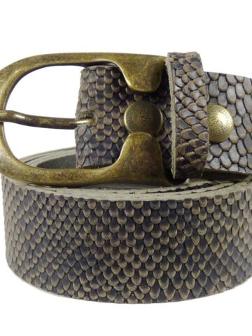 Western Ledergürtel Snake Dark & Praktico Dunkles Gold Gürtel Ledergürtel primary image