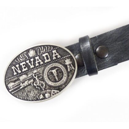 Western Ledergürtel Shiny Black & Nevada Silber Gürtel Ledergürtel detail image 1