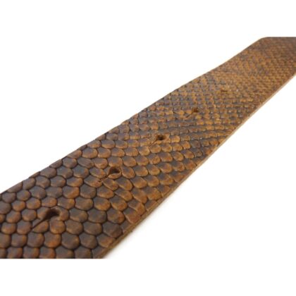 Western Ledergürtel Snake Brown & Ellipse Gold Gürtel Ledergürtel detail image 3