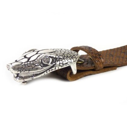 Western Ledergürtel Snake Brown & Snakebite Silber Gürtel Ledergürtel detail image 2