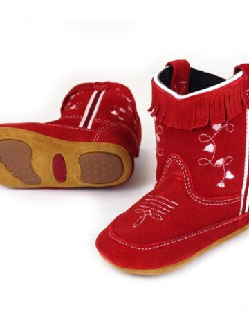 Great Western Baby Westernstiefel Mädchen rot Wildleder Kids Stiefel primary image