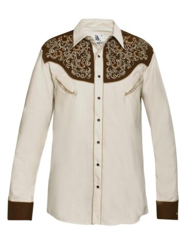 Rangers Herren Westernhemd Cooper beige braun langarm Cowboys Westernhemden primary image