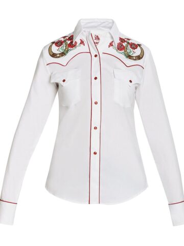 Rangers Westernbluse Harper weiß rot langarm Ladies Oberteile & Blusen primary image