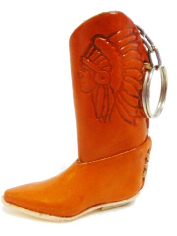 Schlüsselanhänger Cowboystiefel aus Leder braun Accessoires Schlüsselanhänger primary image