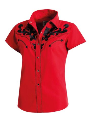 Stars & Stripes Damen Westernbluse Ella rot kurzarm Ladies Oberteile & Blusen primary image