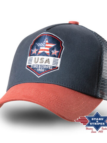 Stars & Stripes Western Trucker Cap USA rot blau Hüte Caps primary image