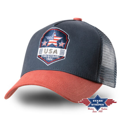 Stars & Stripes Western Trucker Cap USA rot blau Hüte Caps primary image