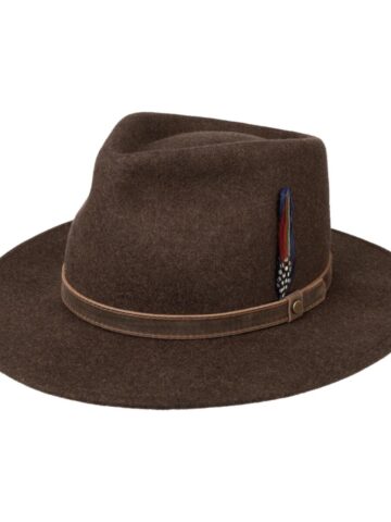 Stetson Fedora Woolfelt Mix meliert braun Hüte Filzhüte primary image