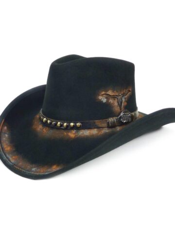 Dallas Hats Westernhut Fort Worth aus Wollfilz Hüte Filzhüte Schwarz unisex main image Western Wear