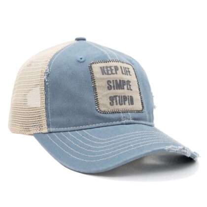 Great Western Trucker Cap Keep life simple stupid blau used look Hüte Caps Blau unisex main image Western Wear