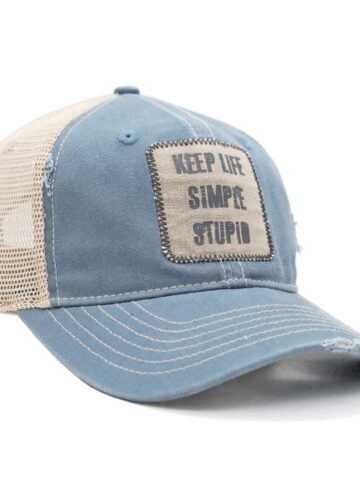 Great Western Trucker Cap Keep life simple stupid blau used look Hüte Caps Blau unisex main image Western Wear