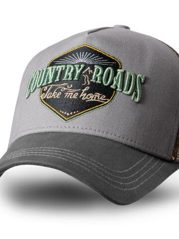 Stars & Stripes Country Roads Western Trucker Cap Hüte Caps Grau unisex main image Western Wear