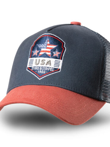 Stars & Stripes Western Trucker Cap USA rot blau Hüte Caps Blau unisex main image Western Wear