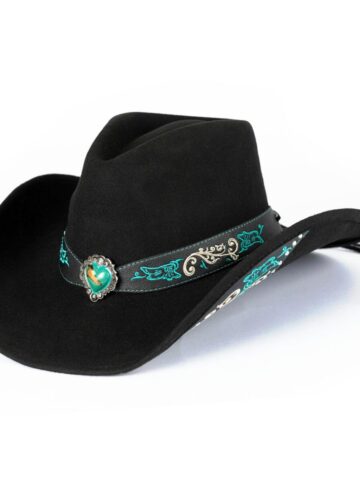 Dallas Hats Damen Westernhut Valentine Hüte Filzhüte Schwarz female main image Western Wear