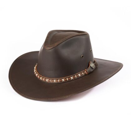 Dallas Hats Lederhut Aussie braun Hüte Lederhüte Braun unisex main image Western Wear