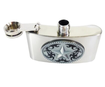 Flachmann Gürtelschnalle Flask Western Star 88 ml Gürtel Gürtelschnallen Silber unisex detail 2