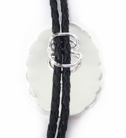 Great Western Bolo Tie Silber graviert oval - handgefert Accessoires Boloties Silber unisex detail 4