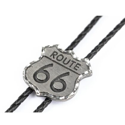 Great Western Bolotie Route 66 schwarz Accessoires Boloties Silber unisex detail 1