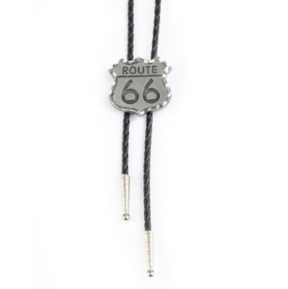 Great Western Bolotie Route 66 schwarz Accessoires Boloties Silber unisex main image Western Wear