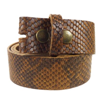 Great Western Ledergürtel Western Style Snake Brown Gürtel Ledergürtel Braun unisex main image Western Wear