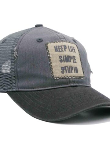 Great Western Trucker Cap Keep life simple stupid grau used look Hüte Caps Grau unisex main image Western Wear