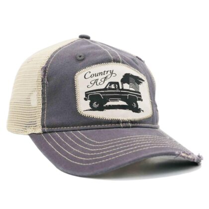 Great Western Trucker Style Cap Country AF grau used look Hüte Caps Grau unisex main image Western Wear