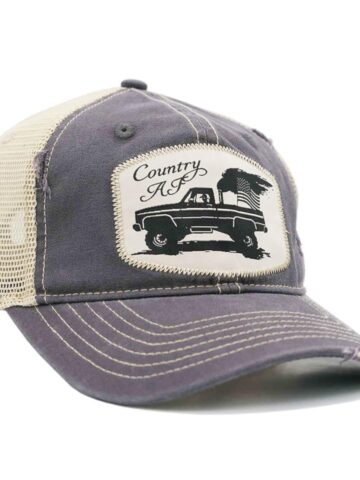 Great Western Trucker Style Cap Country AF grau used look Hüte Caps Grau unisex main image Western Wear