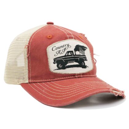 Great Western Trucker Style Cap Country AF rot used look Hüte Caps Rot unisex main image Western Wear