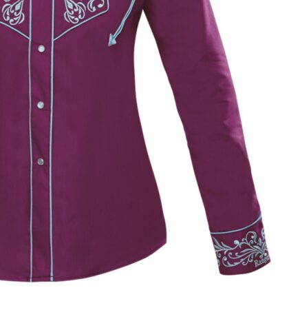 Rangers Westernbluse Avery lila türkis langarm Ladies Oberteile & Blusen Lila female detail 2