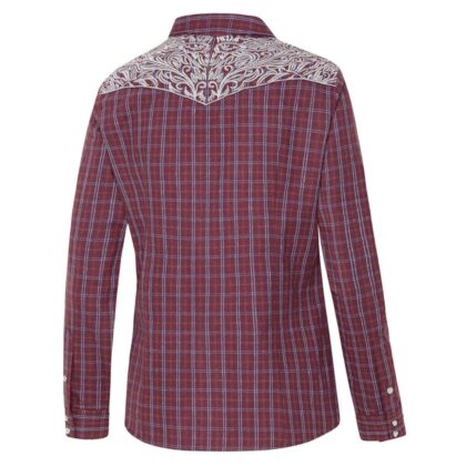 Stars & Stripes Damen Westernbluse Cora rot kariert Langarm Ladies Oberteile & Blusen Rot female detail 1