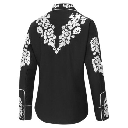 Stars & Stripes Damen Westernbluse Lilith schwarz Langarm Ladies Oberteile & Blusen Schwarz female detail 1