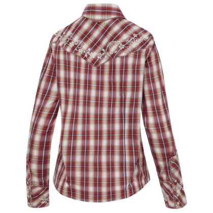 Stars & Stripes Damen Westernbluse Tammy rot kariert langarm Ladies Oberteile & Blusen Rot female detail 1