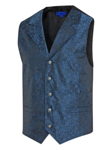 Stars & Stripes Herren Old Style Weste Royal Flush blau Cowboys Old Style Blau male main image Western Wear