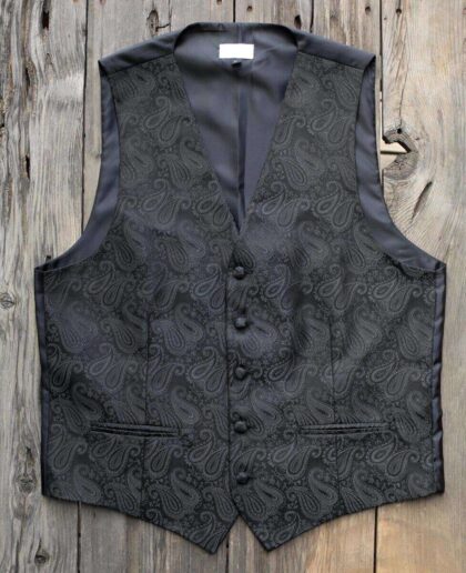 Stars & Stripes Herren Western Old Style Weste Lincoln schwarz Cowboys Old Style Schwarz male detail 1