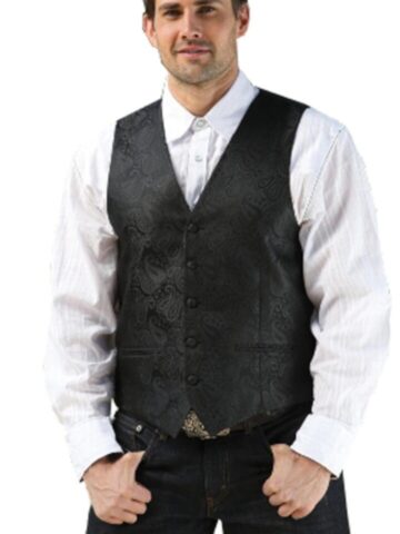 Stars & Stripes Herren Western Old Style Weste Lincoln schwarz Cowboys Old Style Schwarz male main image Western Wear