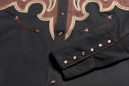 Stars & Stripes Herren Westernhemd Alaric schwarz langarm Cowboys Westernhemden Schwarz male detail 1