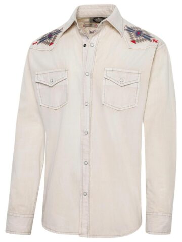 Stars & Stripes Herren Westernhemd Barney langarm beige Cowboys Oberteile & Blusen Beige male main image Western Wear