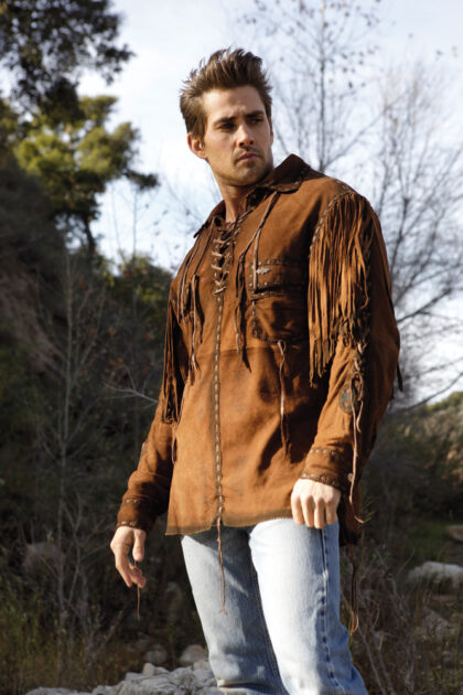 Stars & Stripes Herren Wildlederhemd Crockett braun langarm Cowboys Outdoorhemden Braun male detail 2