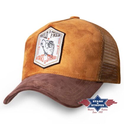 Stars & Stripes Trucker Cap Wild & Free Hüte Caps Braun unisex main image Western Wear