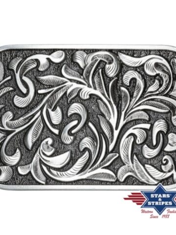 Stars & Stripes Western-Gürtelschnalle GS-606 Floral Gürtel Gürtelschnallen Silber unisex main image Western Wear