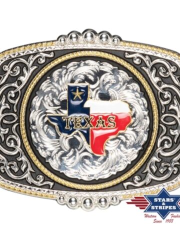 Stars & Stripes Western-Gürtelschnalle GS-609 Texas Gürtel Gürtelschnallen Silber unisex main image Western Wear