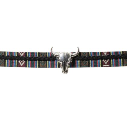 Stars & Stripes Western Style Cowboyhut Hutband HB-48 schwarz Hüte Hutbänder Schwarz unisex detail 1