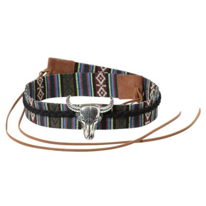 Stars & Stripes Western Style Cowboyhut Hutband HB-48 schwarz Hüte Hutbänder Schwarz unisex main image Western Wear